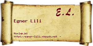 Egner Lili névjegykártya